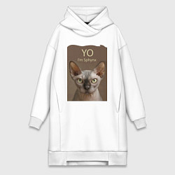 Женская толстовка-платье Yo - Im Sphynx