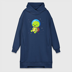 Женская толстовка-платье Черепашка в космосе