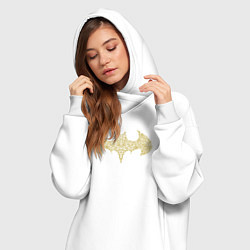 Женское худи-платье Batman tracery, цвет: белый — фото 2
