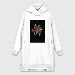 Женское худи-платье Saw game, цвет: белый