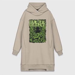 Женское худи-платье Suicide Silence, цвет: миндальный
