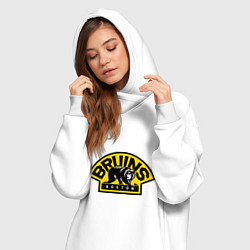 Женское худи-платье HC Boston Bruins Label, цвет: белый — фото 2