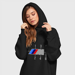 Женское худи-платье BMW, цвет: черный — фото 2