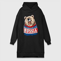 Женская толстовка-платье Made in Russia: медведь