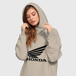 Женское худи-платье Honda Motor, цвет: миндальный — фото 2
