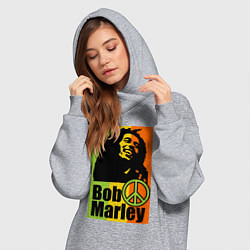 Женское худи-платье Bob Marley: Jamaica, цвет: меланж — фото 2