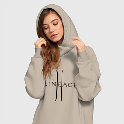 Женское худи-платье Lineage logo, цвет: миндальный — фото 2
