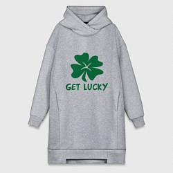 Женское худи-платье Get lucky, цвет: меланж