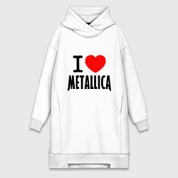 Женская толстовка-платье I love Metallica