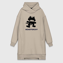 Женское худи-платье Monstercat, цвет: миндальный