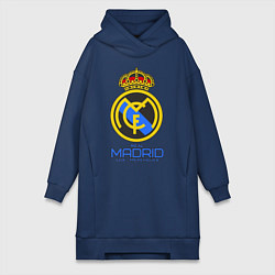 Женское худи-платье Real Madrid, цвет: тёмно-синий