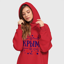 Женское худи-платье Крым, цвет: красный — фото 2