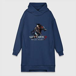 Женское худи-платье The Witcher 3, цвет: тёмно-синий