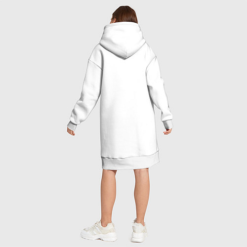 Женская толстовка-платье Axwell & Ingrosso / Белый – фото 5