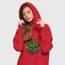 Женское худи-платье Minecraft Grabber, цвет: красный — фото 2