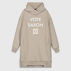 Женское худи-платье Vote Saxon, цвет: миндальный