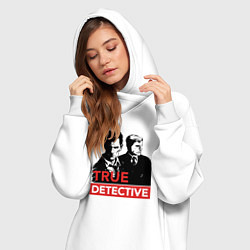 Женское худи-платье True Detective, цвет: белый — фото 2