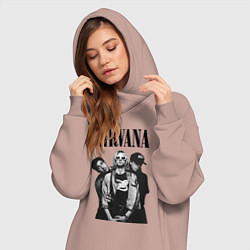 Женское худи-платье Nirvana Group, цвет: пыльно-розовый — фото 2