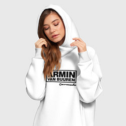 Женское худи-платье Armin van Buuren, цвет: белый — фото 2