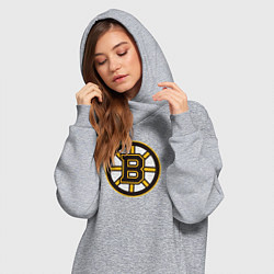 Женское худи-платье Boston Bruins, цвет: меланж — фото 2