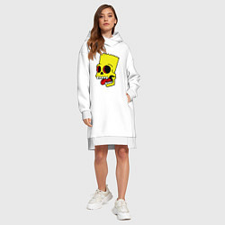 Женское худи-платье Bart Skull, цвет: белый — фото 2