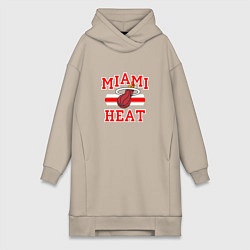 Женское худи-платье Miami Heat, цвет: миндальный