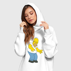 Женское худи-платье D'oh mood, цвет: белый — фото 2