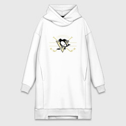 Женское худи-платье Pittsburgh Penguins: Est.1967, цвет: белый