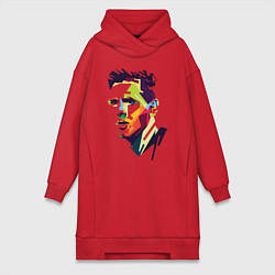Женское худи-платье Lionel Messi: fun-art, цвет: красный