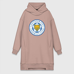 Женское худи-платье Leicester City FC, цвет: пыльно-розовый