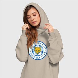 Женское худи-платье Leicester City FC, цвет: миндальный — фото 2
