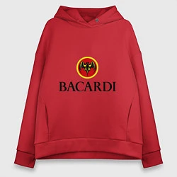 Толстовка оверсайз женская Bacardi, цвет: красный