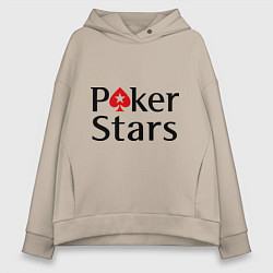 Толстовка оверсайз женская Poker Stars, цвет: миндальный