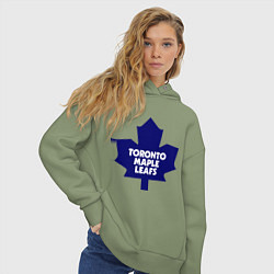 Толстовка оверсайз женская Toronto Maple Leafs, цвет: авокадо — фото 2