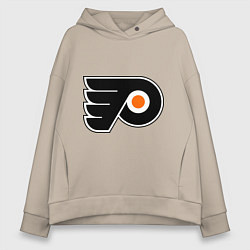 Толстовка оверсайз женская Philadelphia Flyers, цвет: миндальный