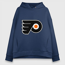 Толстовка оверсайз женская Philadelphia Flyers, цвет: тёмно-синий