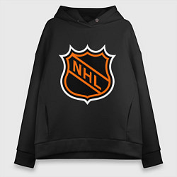 Толстовка оверсайз женская NHL, цвет: черный