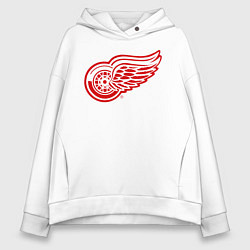 Толстовка оверсайз женская Detroit Red Wings, цвет: белый