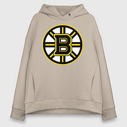 Толстовка оверсайз женская Boston Bruins, цвет: миндальный