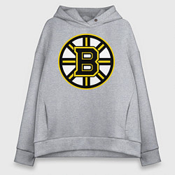 Толстовка оверсайз женская Boston Bruins, цвет: меланж