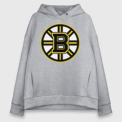 Толстовка оверсайз женская Boston Bruins, цвет: меланж