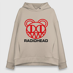 Толстовка оверсайз женская Radiohead, цвет: миндальный