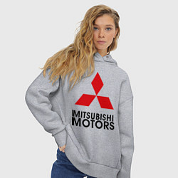 Толстовка оверсайз женская Mitsubishi, цвет: меланж — фото 2