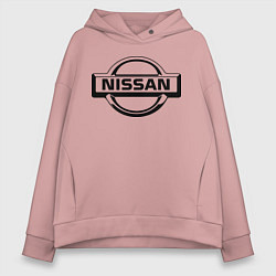 Толстовка оверсайз женская Nissan club, цвет: пыльно-розовый