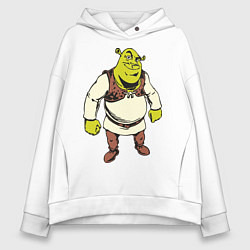 Толстовка оверсайз женская Shrek 3, цвет: белый
