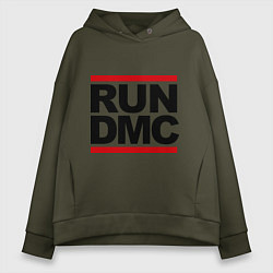 Толстовка оверсайз женская Run DMC, цвет: хаки