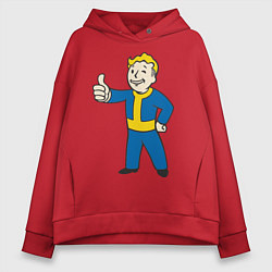 Толстовка оверсайз женская Fallout Boy, цвет: красный