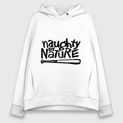 Толстовка оверсайз женская Naughty by nature, цвет: белый