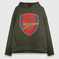 Толстовка оверсайз женская Arsenal FC, цвет: хаки