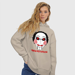 Толстовка оверсайз женская Play the game?, цвет: миндальный — фото 2